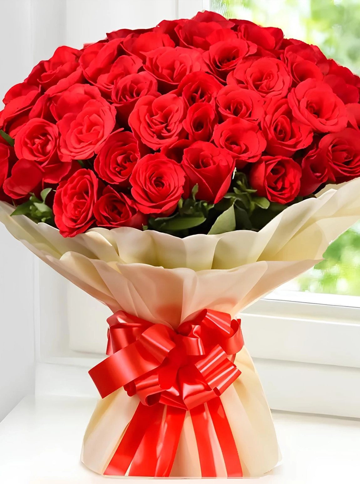 50 Tane Büyük Gül Buketi