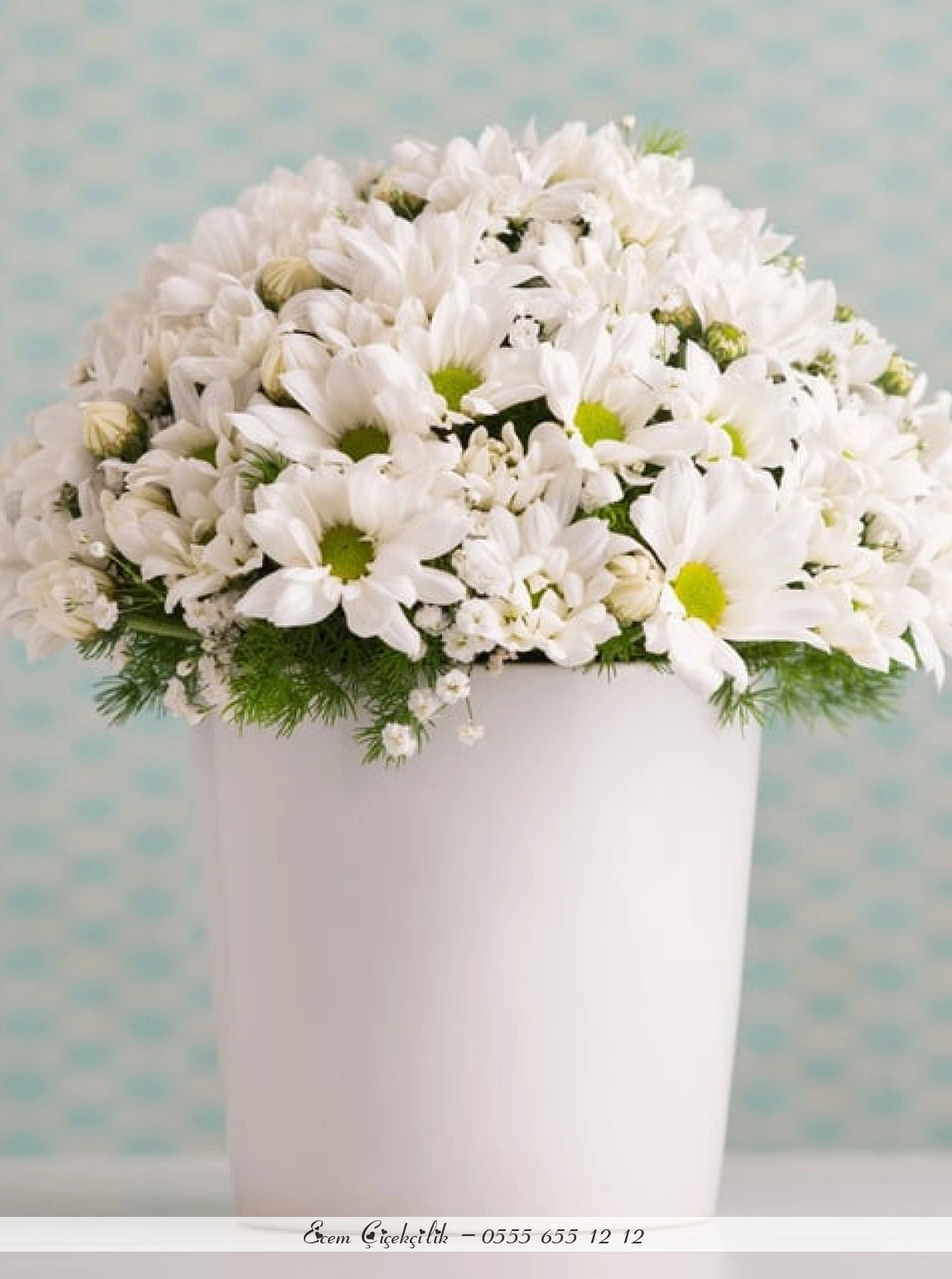Beyaz Papatya Aranjmanı