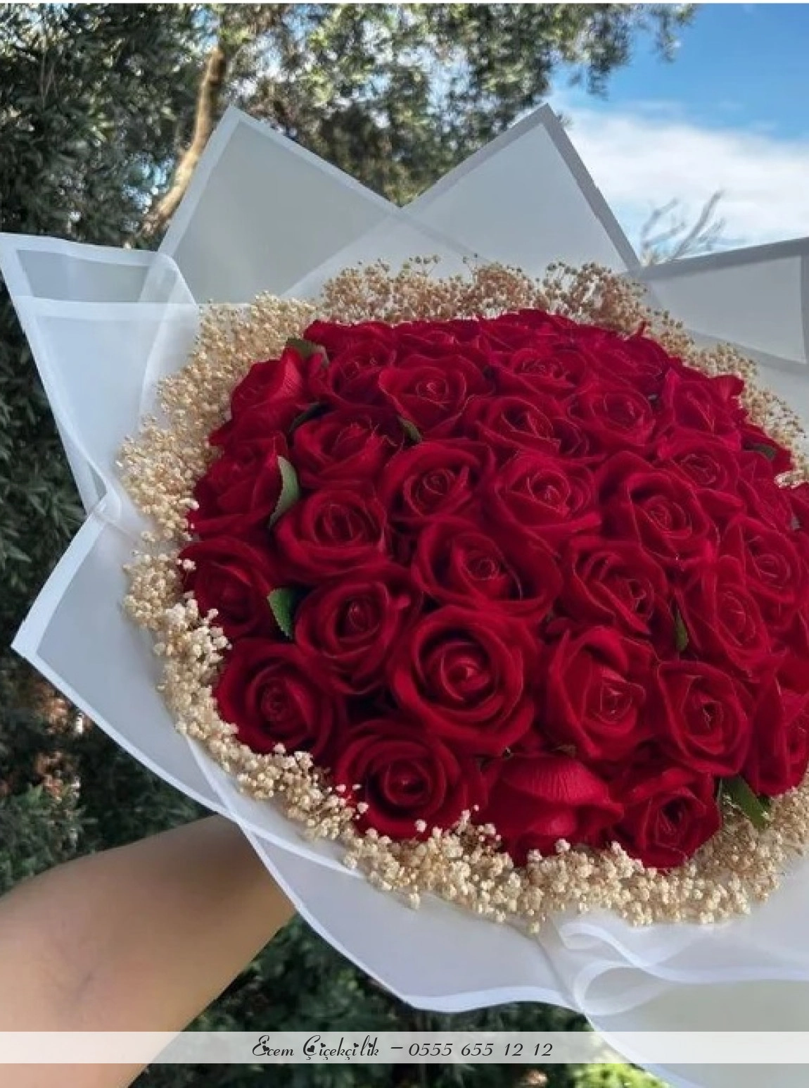 İsteme Çiçeği - Kırmızı Gül Buketi (41 Adet)