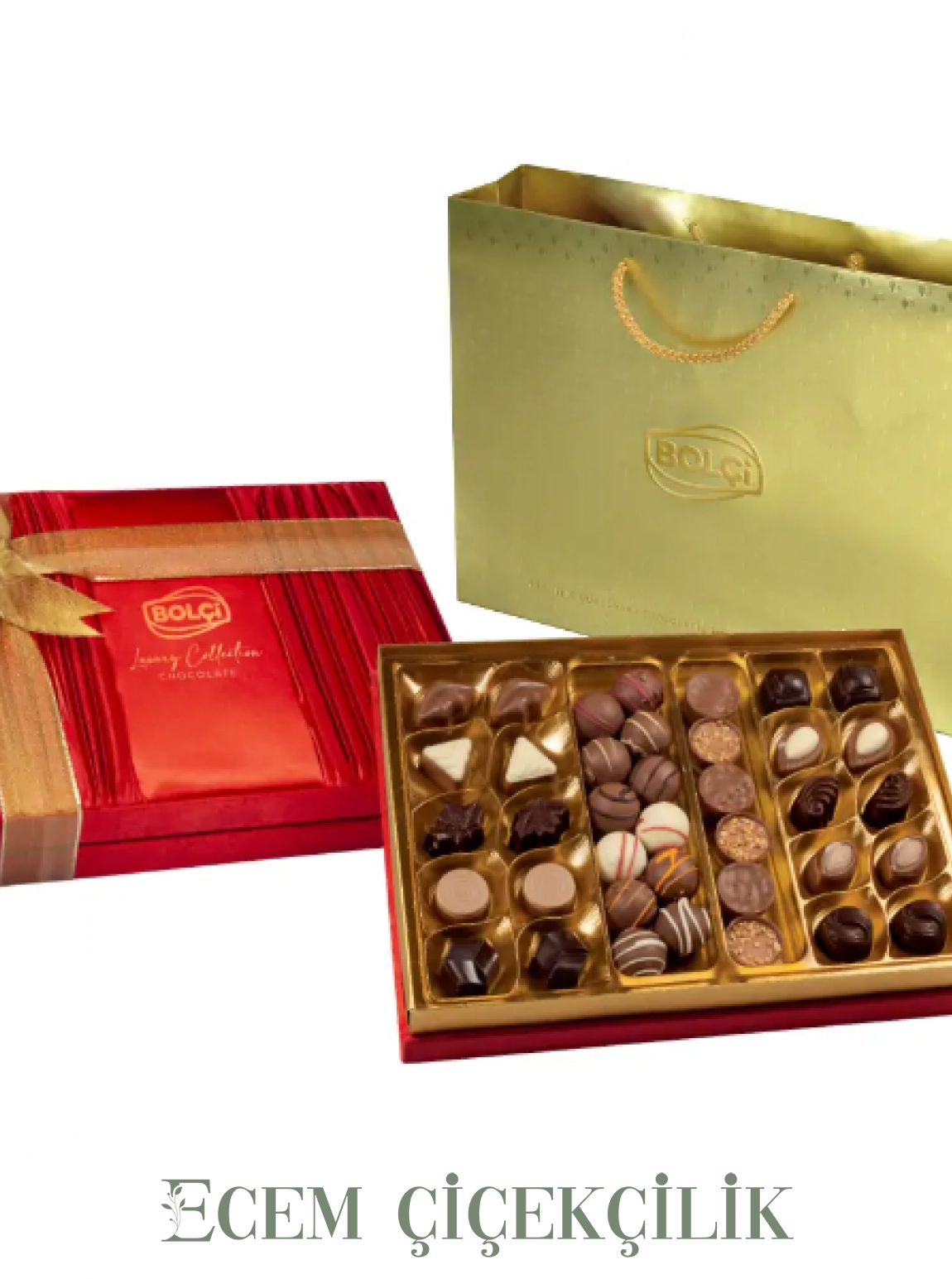 Saten Kırmızı Hediye Çikolata Kutu 500G