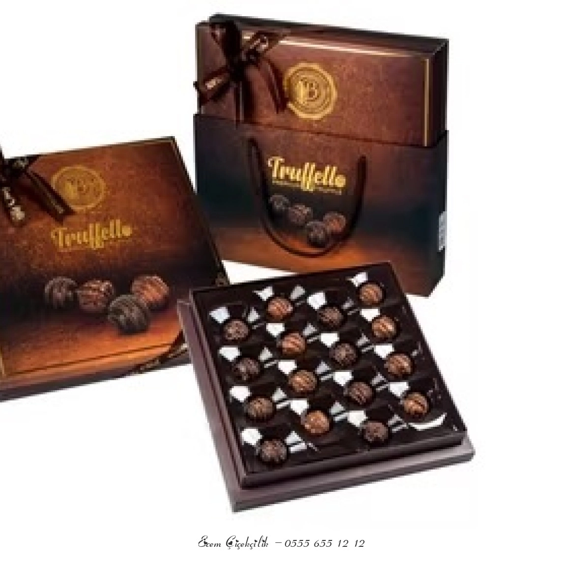 Truffello 216 Gr Kahve Kutu Premium Trüf Çikolata